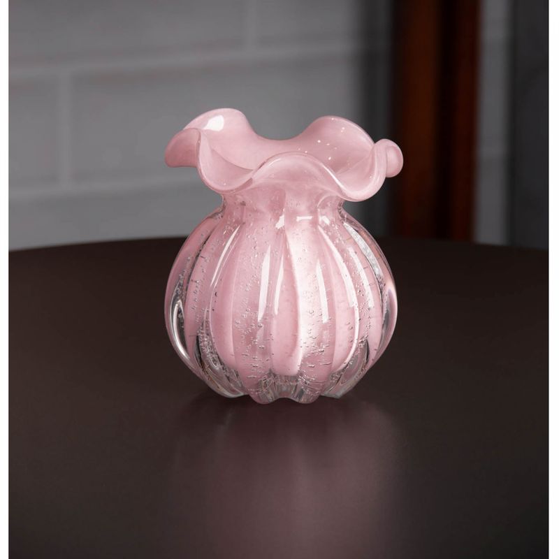 Vaso-Italy-10cm-x-11cm-Rosa-Leitoso-Vidro-Wolff