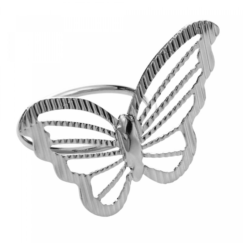 Conjunto-4-Aneis-para-Guardanapos-Butterfly-Prateado-Metal-Wolff
