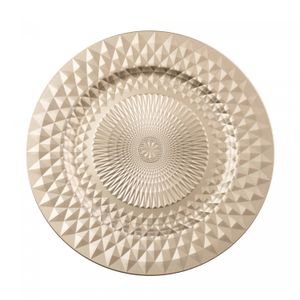 Sousplat Roman 33cm Dourado Plástico - Wolff