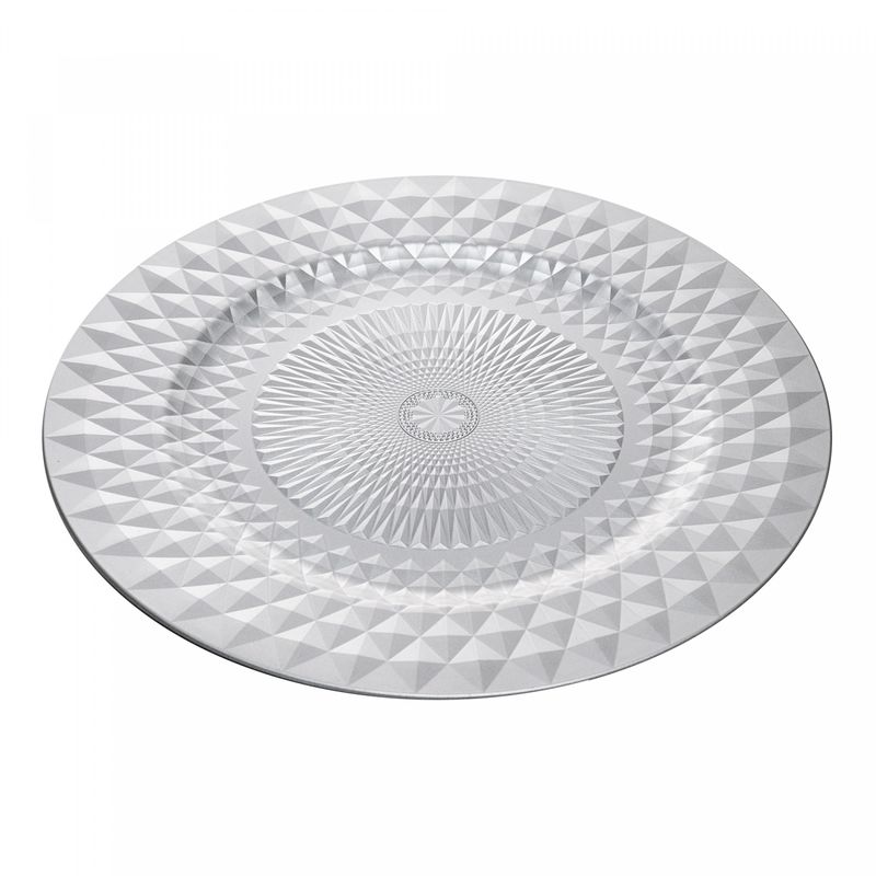 Sousplat-Roman-33cm-Prateado-Plastico-Wolff