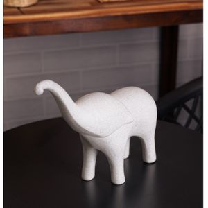 Figura Decorativa Elefante 32,5cm x 10cm x 26cm Resina - Wolff