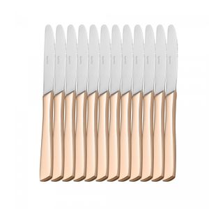 Conjunto 12 Facas de Aço Inox para Sobremesa Pisa Rose - Wolff