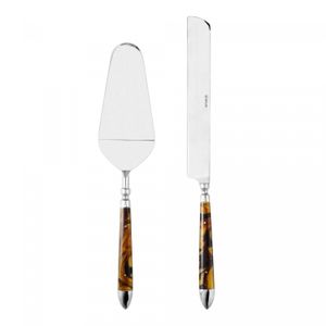 Conjunto 2 Peças para Bolo de Aço Inox com Cabo de Resina - Wolff