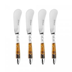 Conjunto 4 Espátulas de Aço Inox com Cabo de Resina 14cm - Wolff