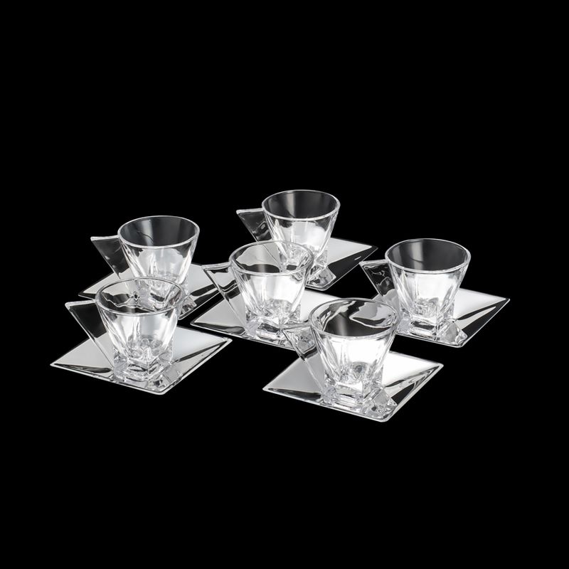 Conjunto-6-Xicaras-de-Cha-de-Vidro-com-Pires-de-Prata-Veneza-150ml-Wolff