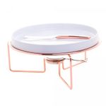 Rechaud-para-Queijo-Brie-de-Ceramica-com-Suporte-e-Faca-Rose-31cm-x-15cm-Wolff