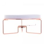 Rechaud-para-Queijo-Brie-de-Ceramica-com-Suporte-e-Faca-Rose-31cm-x-15cm-Wolff