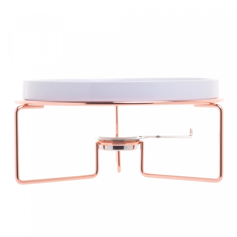 Rechaud-para-Queijo-Brie-de-Ceramica-com-Suporte-e-Faca-Rose-31cm-x-15cm-Wolff
