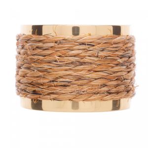 Conjunto 4 Anéis para Guardanapos de Sisal Dourado Nature 4,5cm x 3,5cm x 4,5cm - Wolff