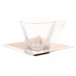 Conjunto-6-Xicaras-de-Cha-de-Vidro-com-Pires-de-Aco-Inox-Veneza-Champanhe-150ml-Wolff