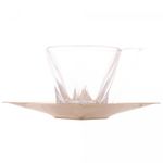 Conjunto-6-Xicaras-de-Cha-de-Vidro-com-Pires-de-Aco-Inox-Veneza-Champanhe-150ml-Wolff