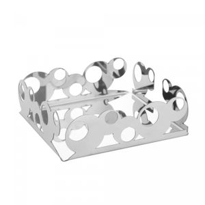 Porta Guardanapos de Aço Inox Bubbles 17cm x 17cm x 5cm - Wolff