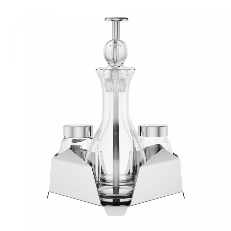 Petisqueira-Dupla-de-Vidro-com-Suporte-Italy-Champanhe-24cm-x-10cm-x-6cm-Wolff