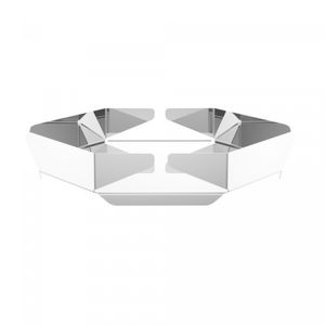 Centro de Mesa de Aço Inox Origami 31cm x 7cm x 31cm - Wolff