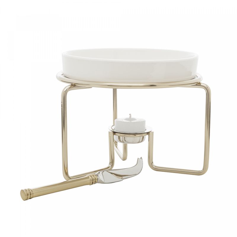 Rechaud-para-Queijo-Brie-de-Aco-Inox-com-Faca-14cm-Wolff