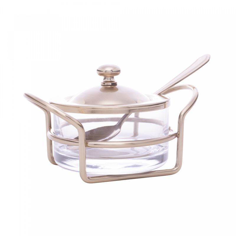 Acucareiro-de-Vidro-e-Aco-Inox-com-Colher-e-Suporte-Italy-Champanhe-14cm-x-10cm-x-8cm-Wolff