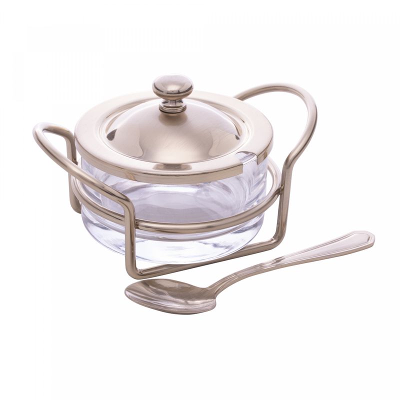 Acucareiro-de-Vidro-e-Aco-Inox-com-Colher-e-Suporte-Italy-Champanhe-14cm-x-10cm-x-8cm-Wolff