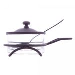 Queijeira-de-Vidro-e-Aco-Inox-com-Colher-e-Suporte-Italy-Preto-Fosco-16cm-x-10cm-x-8cm-Wolff