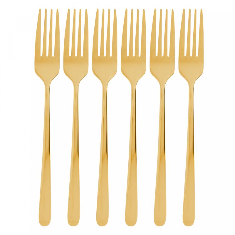 Conjunto-6-Garfos-para-Sobremesa-Dourado-Viena-Aco-Inox