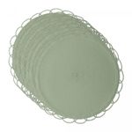 Jogo-Americano-6-Pecas-de-Plastico-Verde-38cm-Wolff