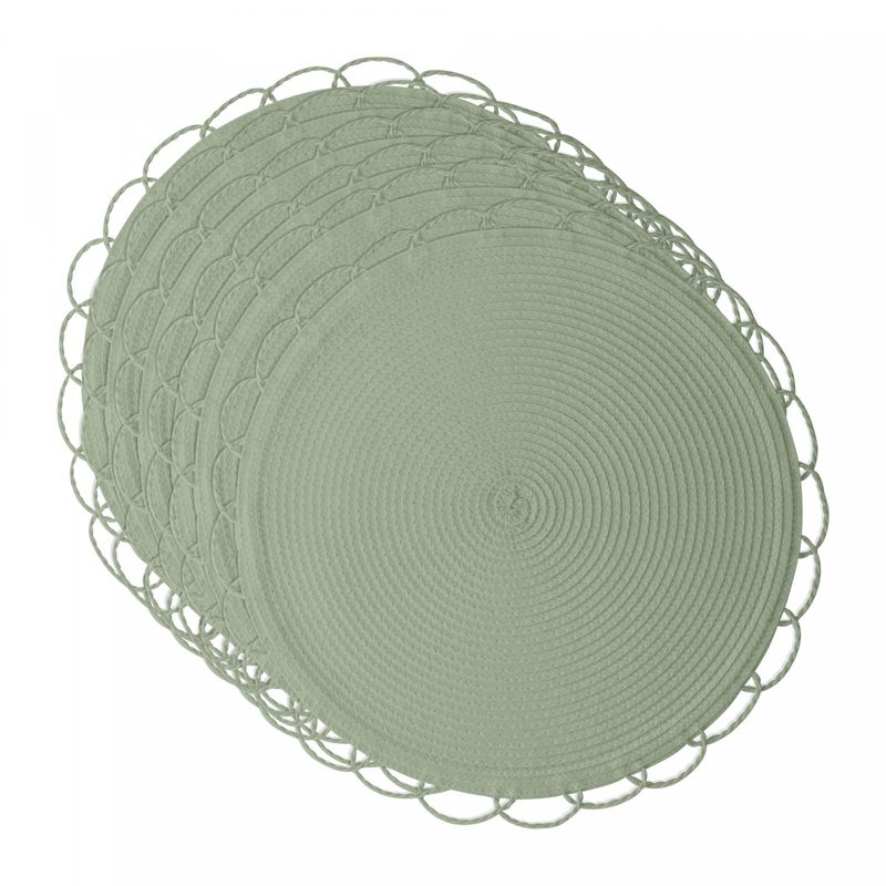 Jogo-Americano-6-Pecas-de-Plastico-Verde-38cm-Wolff
