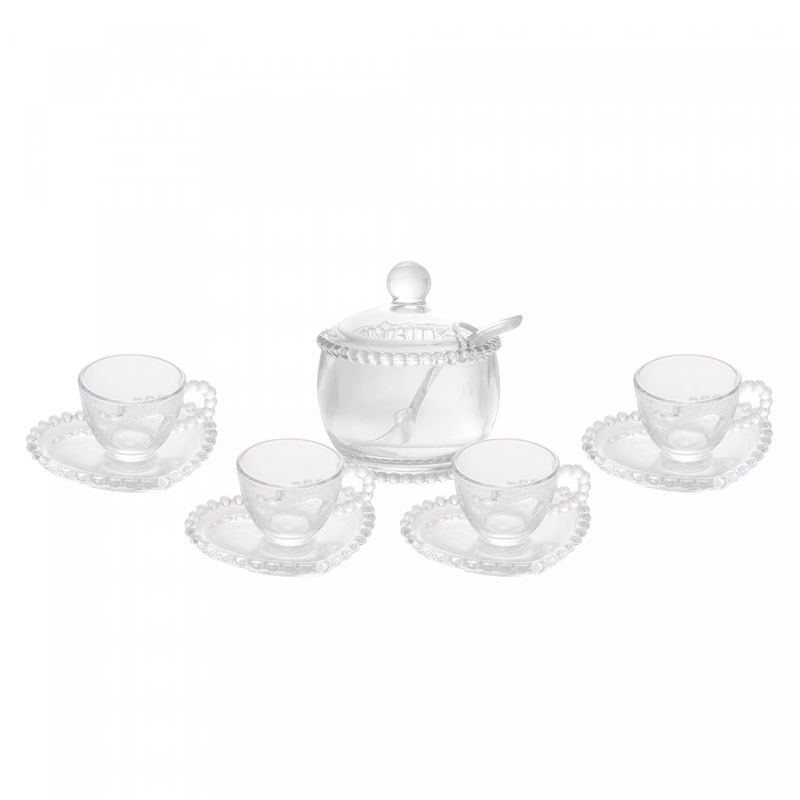 Conjunto-4-Xicaras-de-Cafe-com-Pires-Coracao-com-Acucareiro-e-Colher-Pearl-Wolff