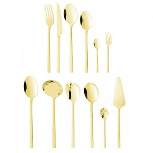 Faqueiro 54 Peças de Aço Inox Firenze Dourado - Wolff
