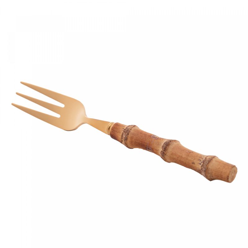 Conjunto-4-Colheres-para-Mesa-de-Aco-Inox-com-Cabo-de-Bambu-Tulum-Dourado-20,5cm-Wolff