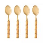 Conjunto-4-Colheres-de-Sobremesa-de-Aco-Inox-com-Cabo-de-Bambu-Tulum-Dourado-16cm-Wolff