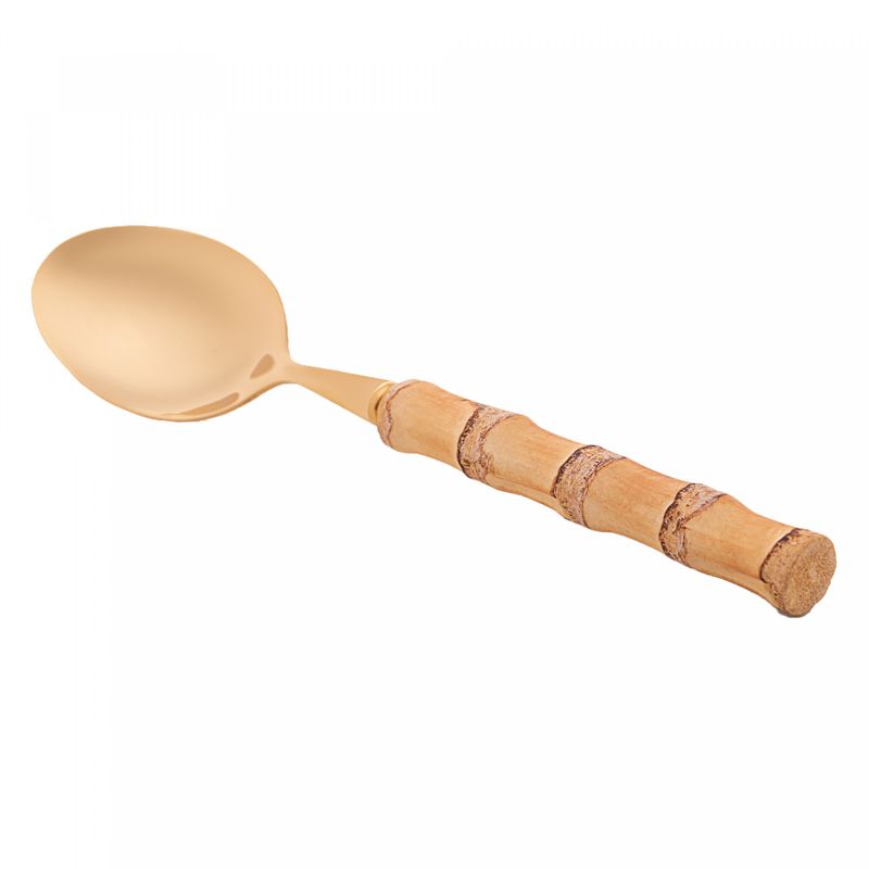 Conjunto-4-Colheres-de-Sobremesa-de-Aco-Inox-com-Cabo-de-Bambu-Tulum-Dourado-16cm-Wolff
