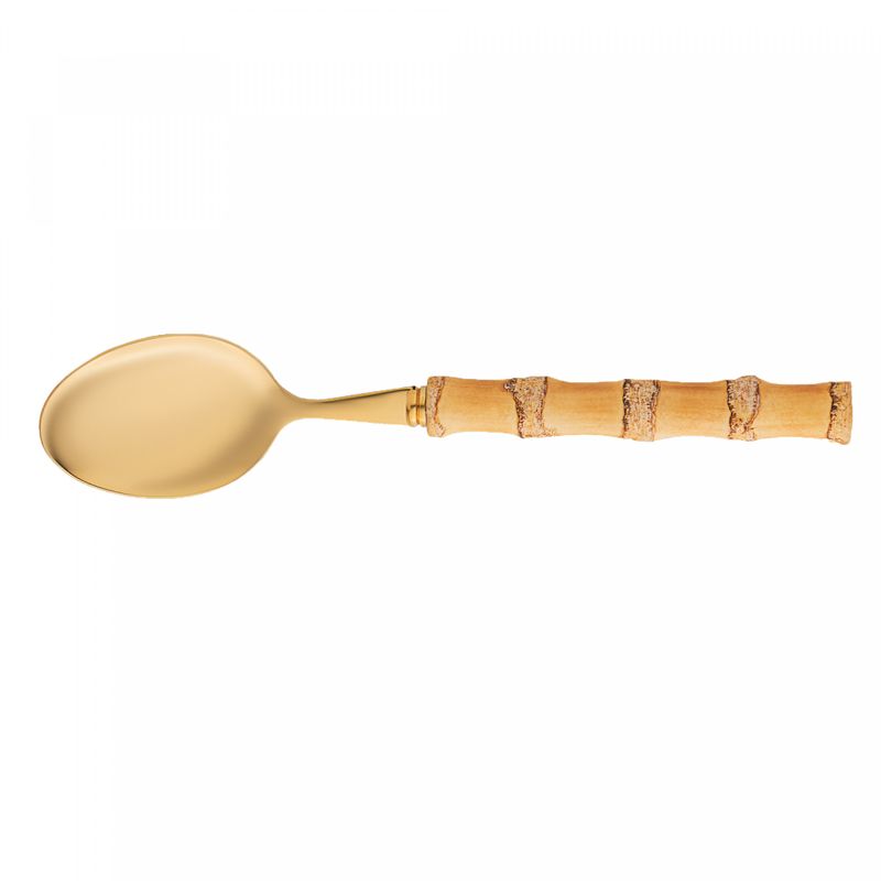 Conjunto-4-Colheres-de-Sobremesa-de-Aco-Inox-com-Cabo-de-Bambu-Tulum-Dourado-16cm-Wolff
