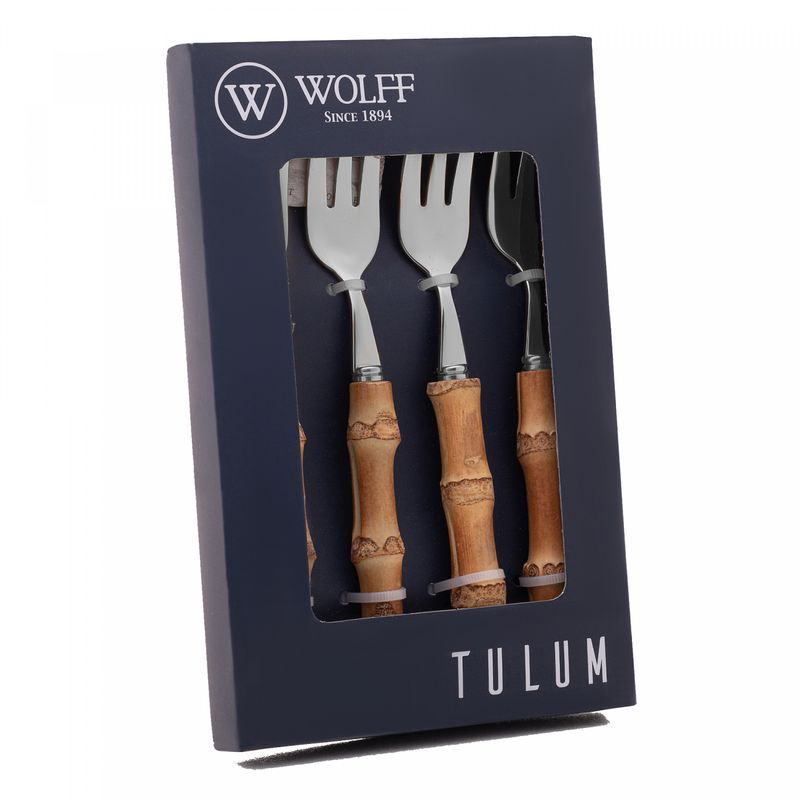 Conjunto-4-Garfos-de-Bolo-de-Aco-Inox-com-Cabo-de-Bambu-Tulum-16cm-Wolff