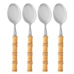 Conjunto-4-Colheres-de-Sobremesa-de-Aco-Inox-com-Cabo-de-Bambu-Tulum-16cm-Wolff