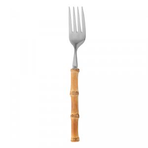 Conjunto 4 Garfos para Mesa de Aço Inox com Cabo de Bambu Tulum 20cm - Wolff