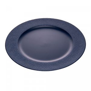 Sousplat Moledo 33cm x 2cm Azul Plástico - Wolff