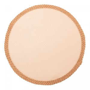 Lugar Americano com Borda Juta 38cm Off White PVC  - Wolff