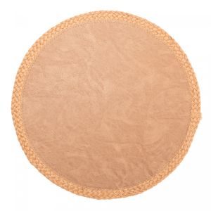 Lugar Americano com Borda Juta 38cm Marrom PVC  - Wolff