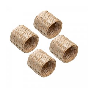 Conjunto 4 Anéis para Guardanapos 5cm x 5cm x 5cm Fibra Natural - Wolff