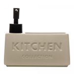 Porta-Detergente-Liquido-com-Suporte-para-Esponja-Soft-Touch-Nude-380ml-Ceramica-Wolff