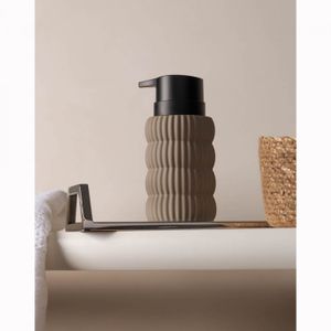 Porta Sabonete Líquido Soft Touch Orbit 310ml Nude Cerâmica - Wolff