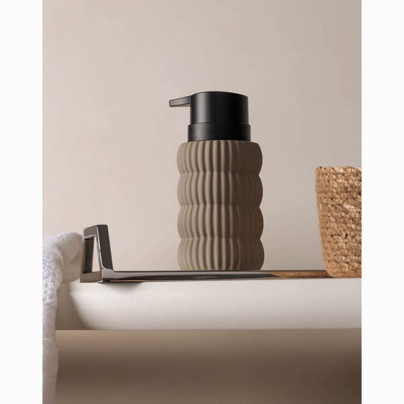 Porta-Sabonete-Liquido-Soft-Touch-Orbit-310ml-Nude-Ceramica-Wolff