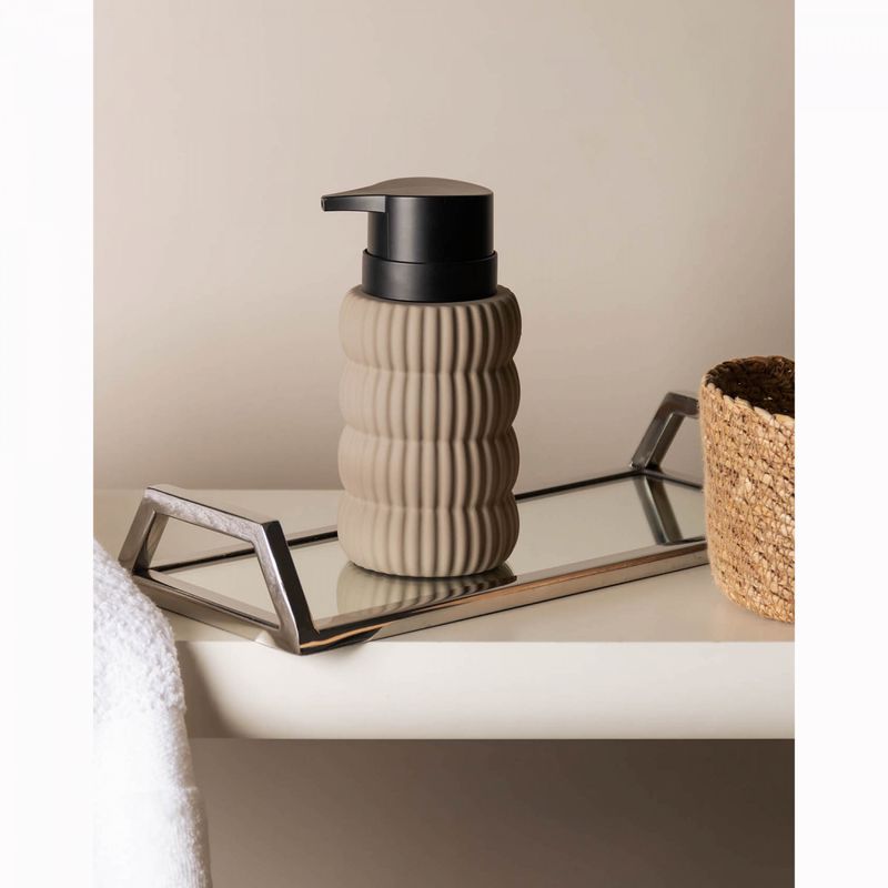 Porta-Sabonete-Liquido-Soft-Touch-Orbit-310ml-Nude-Ceramica-Wolff