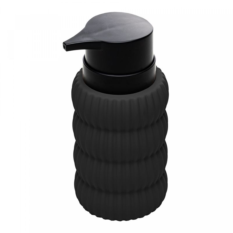 Porta-Sabonete-Liquido-Soft-Touch-Orbit-310ml-Cinza-Ceramica-Wolff
