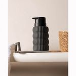 Porta-Sabonete-Liquido-Soft-Touch-Orbit-310ml-Cinza-Ceramica-Wolff
