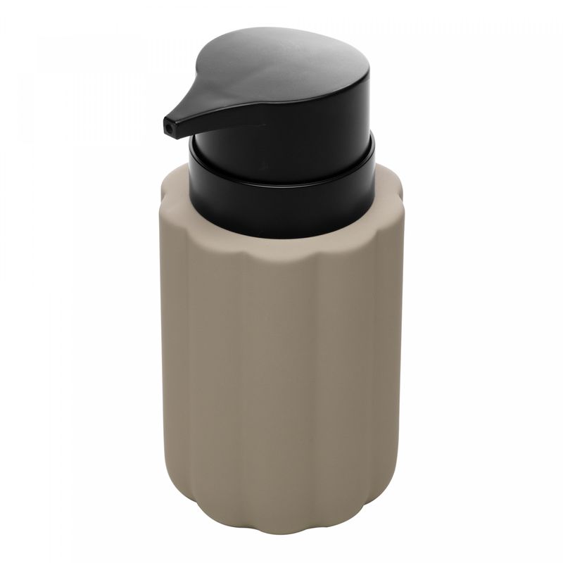 Porta-Sabonete-Liquido-Soft-Touch-Pilares-300ml-Nude-Ceramica-Wolff