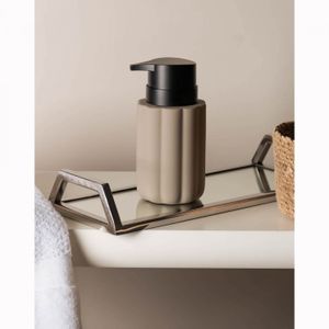 Porta Sabonete Líquido Soft Touch Pilares 300ml Nude Cerâmica - Wolff