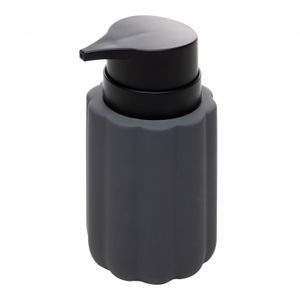 Porta Sabonete Líquido Soft Touch Pilares 300ml Cinza Cerâmica - Wolff