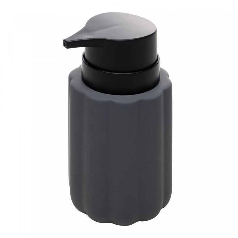 Porta-Sabonete-Liquido-Soft-Touch-Pilares-300ml-Cinza-Ceramica-Wolff