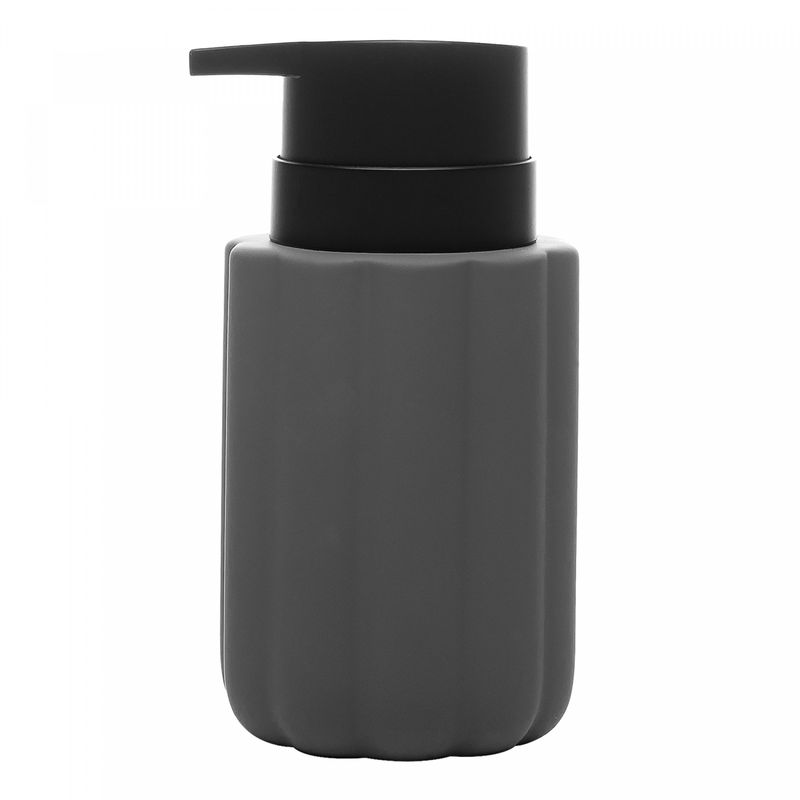 Porta-Sabonete-Liquido-Soft-Touch-Pilares-300ml-Cinza-Ceramica-Wolff