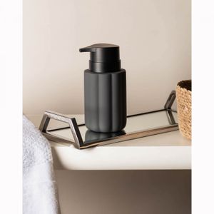 Porta Sabonete Líquido Soft Touch Pilares 300ml Cinza Cerâmica - Wolff